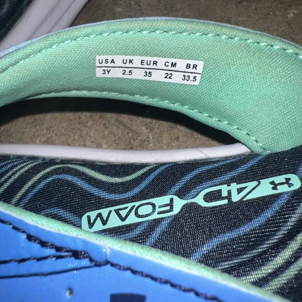 Lot Of 2 Under Armour Marbella 4D Foam Flip Flops - Sz 3y Kids